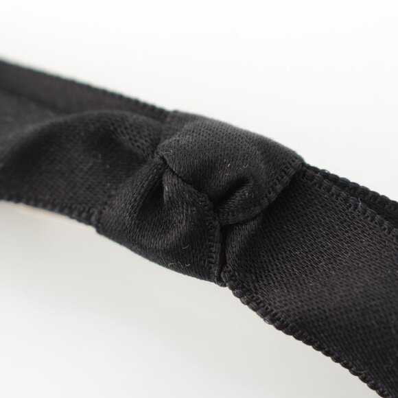 Chanel CC Logo Bijou Silk Ribbon Barrette Hair Black main image 9